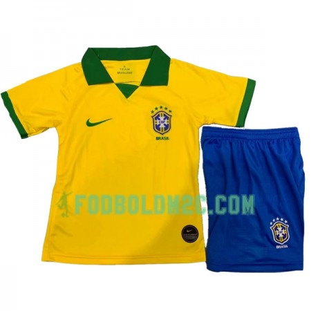 Brasilien Børn Hjemmebanesæt Copa América 2019 Kortærmet (+ Korte bukser)